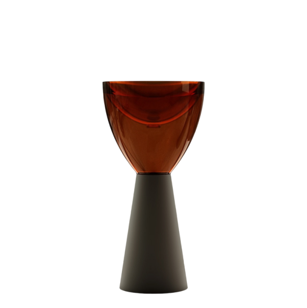 Раковина напольная Abber Kristall AT2703Black-Opal 45 глянцевая коричневая, матовая черная, круглая, моноблок