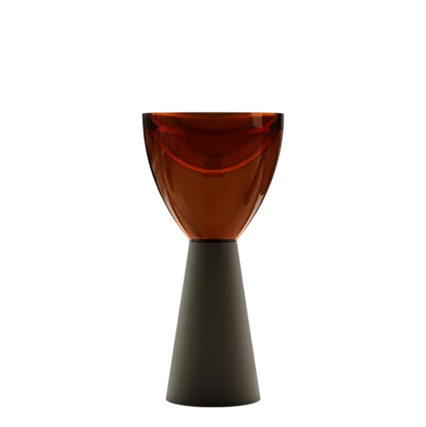 Раковина напольная Abber Kristall AT2703Black-Opal 45 глянцевая коричневая, матовая черная, круглая, моноблок