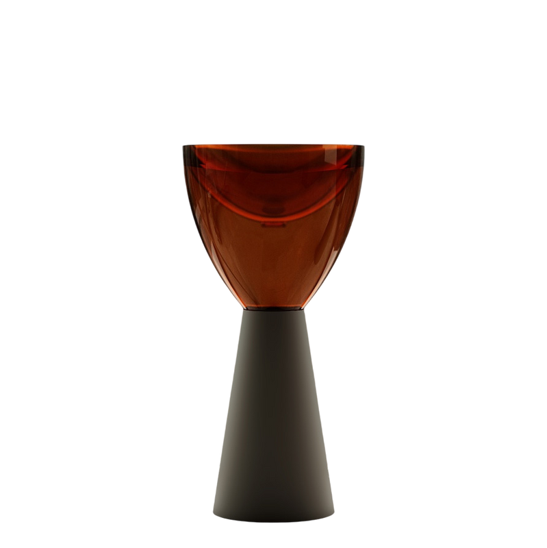 Раковина напольная Abber Kristall AT2703Black-Opal 45 глянцевая коричневая, матовая черная, круглая, моноблок