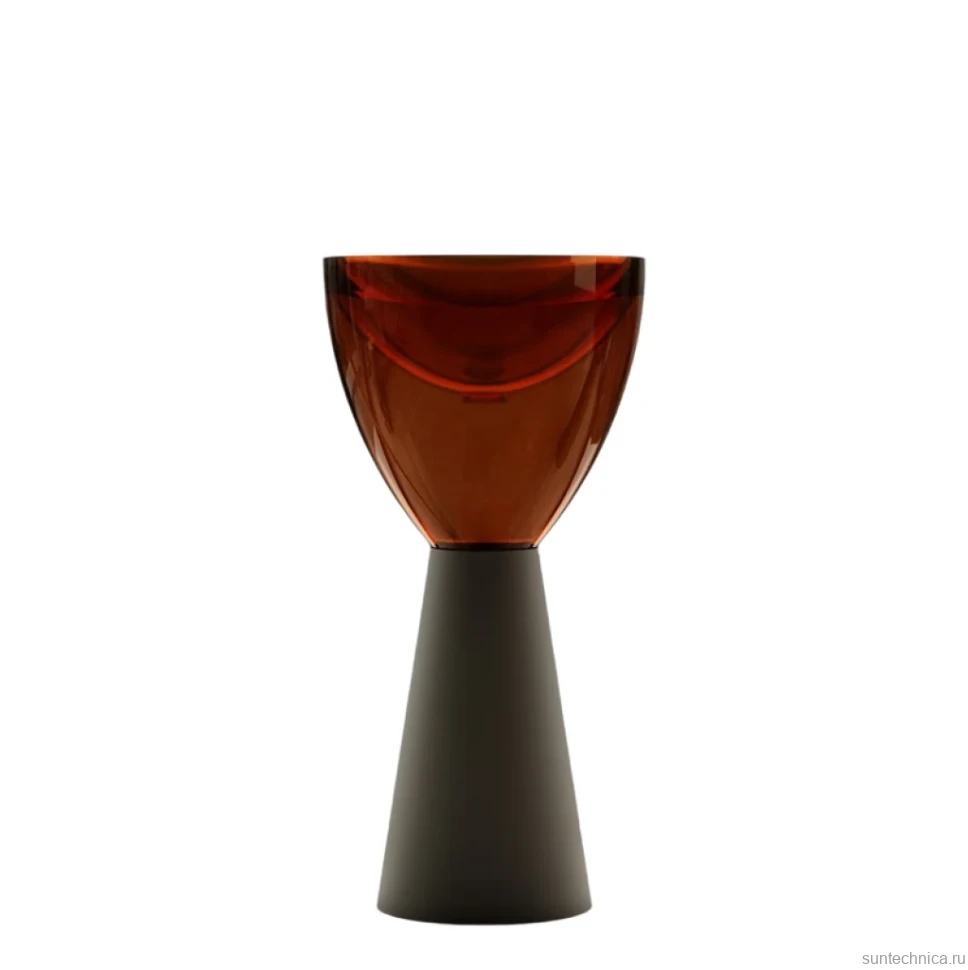 Раковина напольная Abber Kristall AT2703Black-Opal 45 глянцевая коричневая, матовая черная, круглая, моноблок