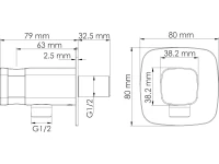 Гигиенический душ Wasserkraft Nuthe A9151.327.241.212 со смесителем, С ВНУТРЕННЕЙ ЧАСТЬЮ, черный