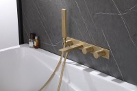 Встраиваемый смеситель для душа и ванны Abber Rund AF8730G С ВНУТРЕННЕЙ ЧАСТЬЮ, матовое золото