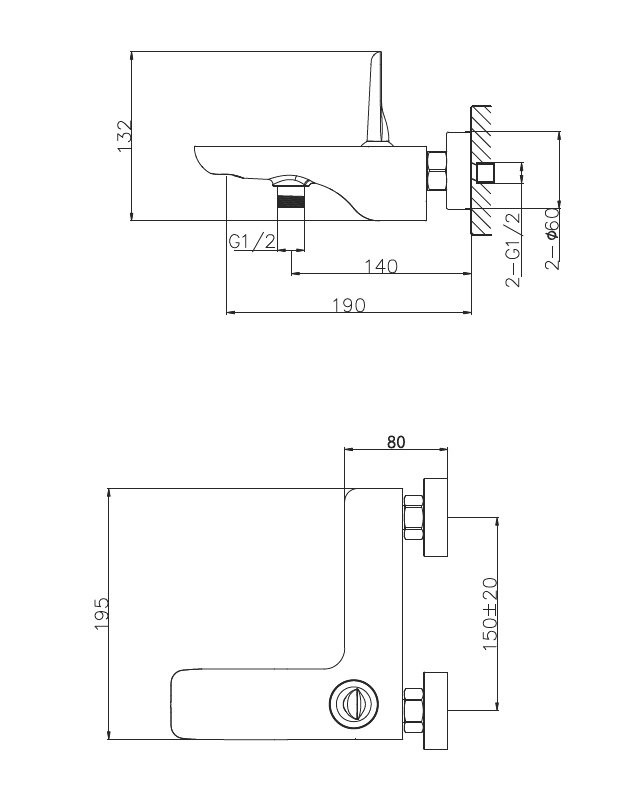 Смеситель для ванны с душем Wonzon & Woghand Shark WW-48B3101-CR хром