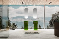 Раковина напольная Abber Kristall AT2701Emerald-H 45 зеленая, круглая