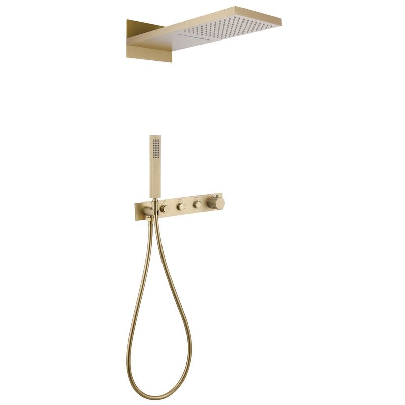 Душевой комплект Abber Rund AF8752G С ВНУТРЕННЕЙ ЧАСТЬЮ, матовое золото