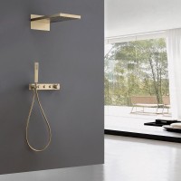 Душевой комплект Abber Rund AF8752G С ВНУТРЕННЕЙ ЧАСТЬЮ, матовое золото