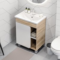 Тумба с раковиной 1MarKa Nuvo 70Н напольная, дуб сонома