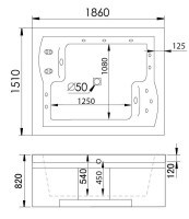 Акриловая ванна Gemy G9052 II O L