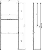 Акриловая ванна Marka One Modern 175x70 см, пристенная, белая, с каркасом
