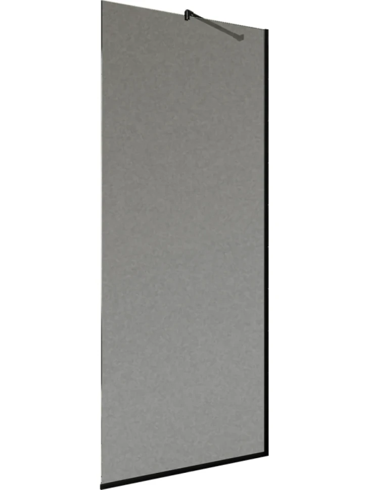 Душевая перегородка Maybahglass MGD-682-6у 109 см, профиль черный, стекло графит матовое