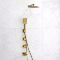 Душевой комплект Wasserkraft Schunter A8251.307.308.180.259.285.194.201 С ВНУТРЕННЕЙ ЧАСТЬЮ, золото