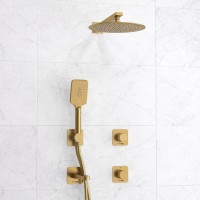 Душевой комплект Wasserkraft Schunter A8251.307.308.180.259.285.194.201 С ВНУТРЕННЕЙ ЧАСТЬЮ, золото