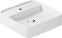 Накладная раковина Galassia SmartB 7412 45 глянцевая белая, квадратная, фаянс
