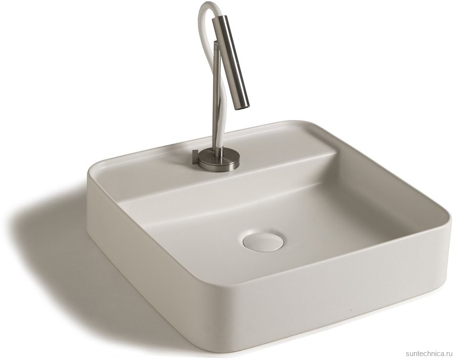 Накладная раковина Galassia SmartB 7412 45 глянцевая белая, квадратная, фаянс