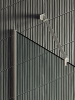 Душевая перегородка Maybahglass MGD-725-5у 69 см, профиль хром матовый, стекло сатин