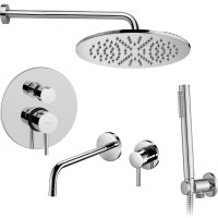 Комплект для ванной Paffoni Light KITLIG018CR006 С ВНУТРЕННЕЙ ЧАСТЬЮ, хром