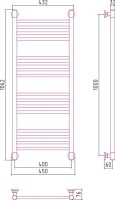 Полотенцесушитель водяной Сунержа Богема + 100x40, прямая