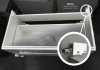 Мебель для ванной комнаты 1MarKa Соната 90Н с 1 дверкой и 2 ящиками, белый глянец