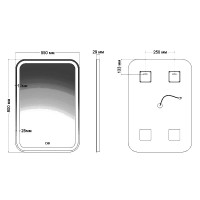 Зеркало Mixline Мальта -2 55 с подсветкой, с подогревом