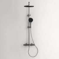 Душевая стойка Sancos Etna SC9008GG с термостатом, вороненая сталь
