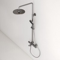 Душевая стойка Sancos Etna SC9008GG с термостатом, вороненая сталь