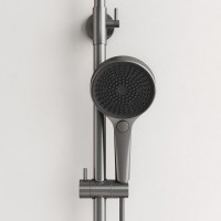 Душевая стойка Sancos Etna SC9008GG с термостатом, вороненая сталь