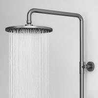 Душевая стойка Sancos Etna SC9008GG с термостатом, вороненая сталь