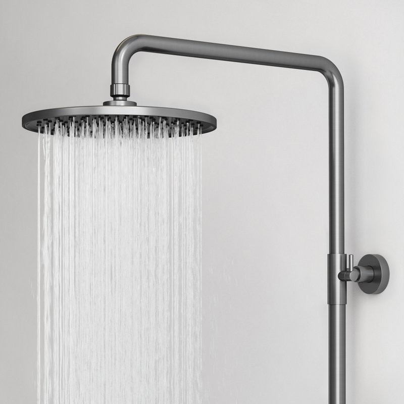 Душевая стойка Sancos Etna SC9008GG с термостатом, вороненая сталь