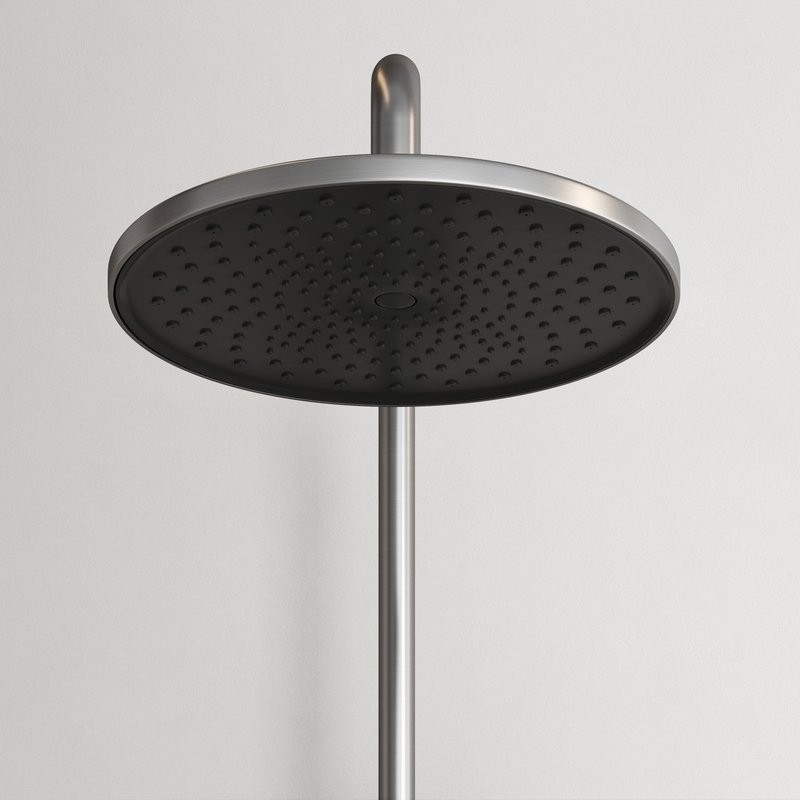 Душевая стойка Sancos Etna SC9008GG с термостатом, вороненая сталь