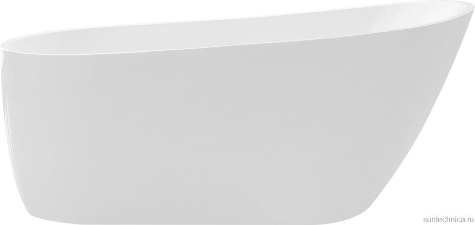 Акриловая ванна BelBagno BB62-1700-W0 170x70 см, отдельностоящая, белая, овальная, на ножках, с донным клапаном