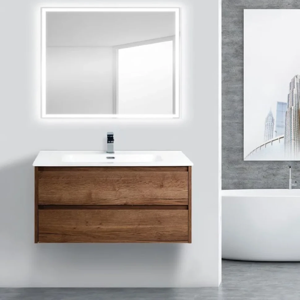 Мебель для ванной комнаты BelBagno Kraft 100 rovere tabacco