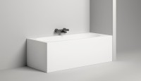 Ванна из искусственного камня Salini Ornella Kit 170x75 см, встраиваемая, белая, со сливом-переливом, с донным клапаном