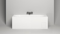 Ванна из искусственного камня Salini Ornella Kit 170x75 см, встраиваемая, белая, со сливом-переливом, с донным клапаном