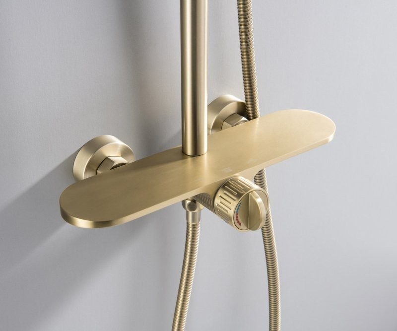 Душевая стойка Bronze de Luxe Icon 80112CG матовое золото