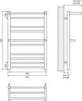 Полотенцесушитель водяной Lemark Pramen П10 50x80