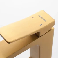 Смеситель для раковины Shevanik S4401G, золотой сатин Смеситель для раковины Shevanik S4401G, золотой сатин