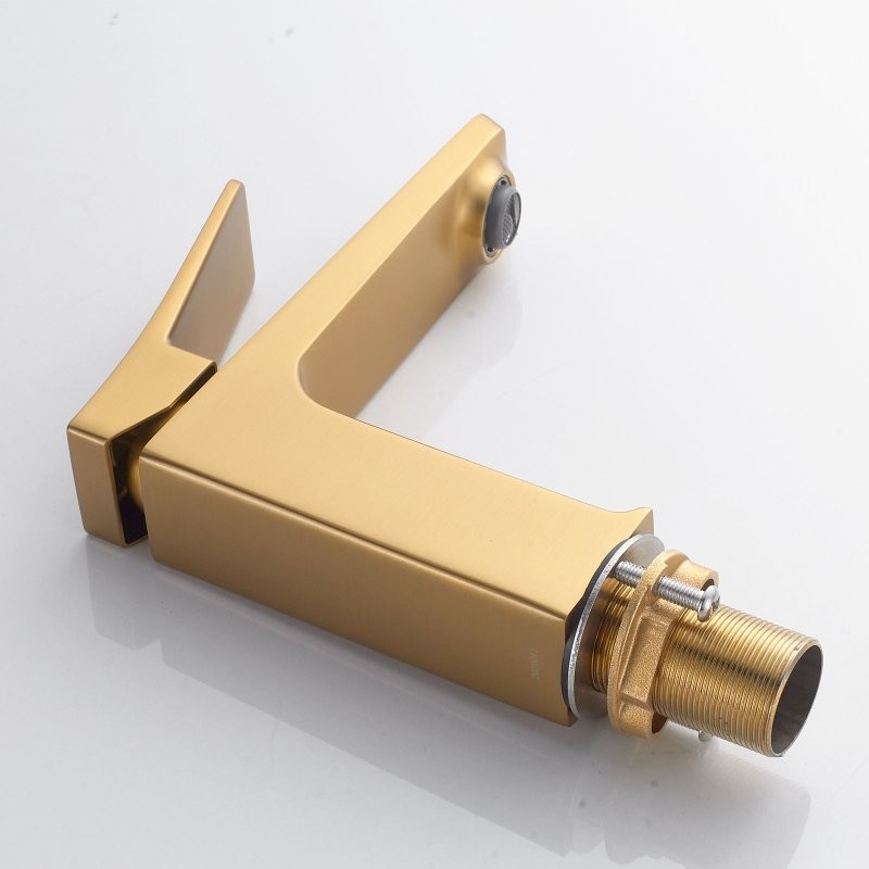 Смеситель для раковины Shevanik S4401G, золотой сатин