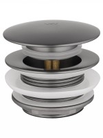 Донный клапан для раковины Wonzon & Woghand WW-SS105-BGM без перелива, темный графит Донный клапан для раковины Wonzon & Woghand WW-SS105-BGM без перелива, темный графит