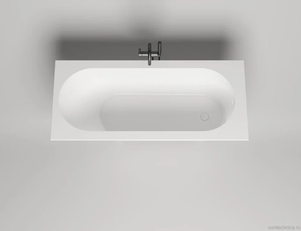 Ванна из искусственного камня Salini Ornella S-Sense 180x80 см, встраиваемая, белая, на ножках