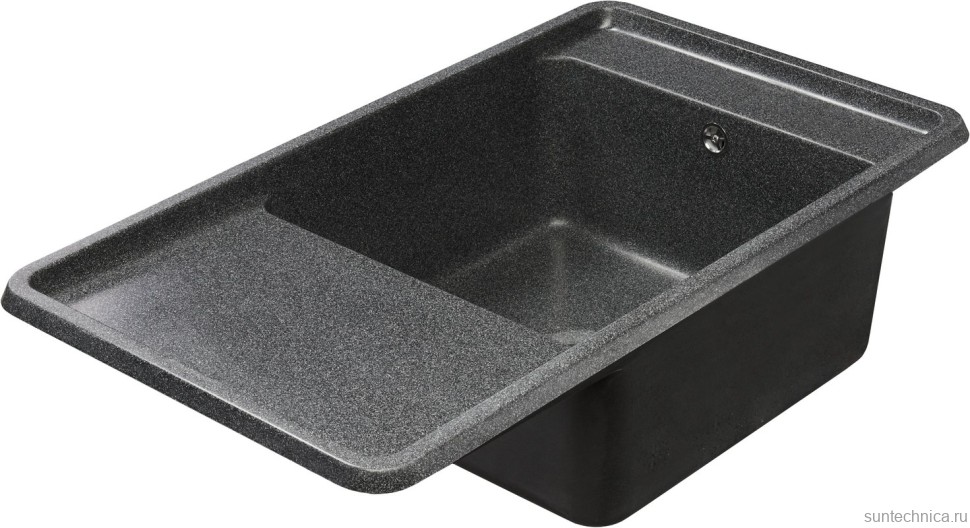Комплект Мойка кухонная AQUATON Беллис 87 графит + Смеситель Lemark Comfort LM3070C-White с гибким изливом, хром, белый
