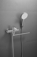 Смеситель с длинным изливом для ванны BELZ B813 B22813-1 сатин Смеситель с длинным изливом для ванны BELZ B813 B22813-1 сатин