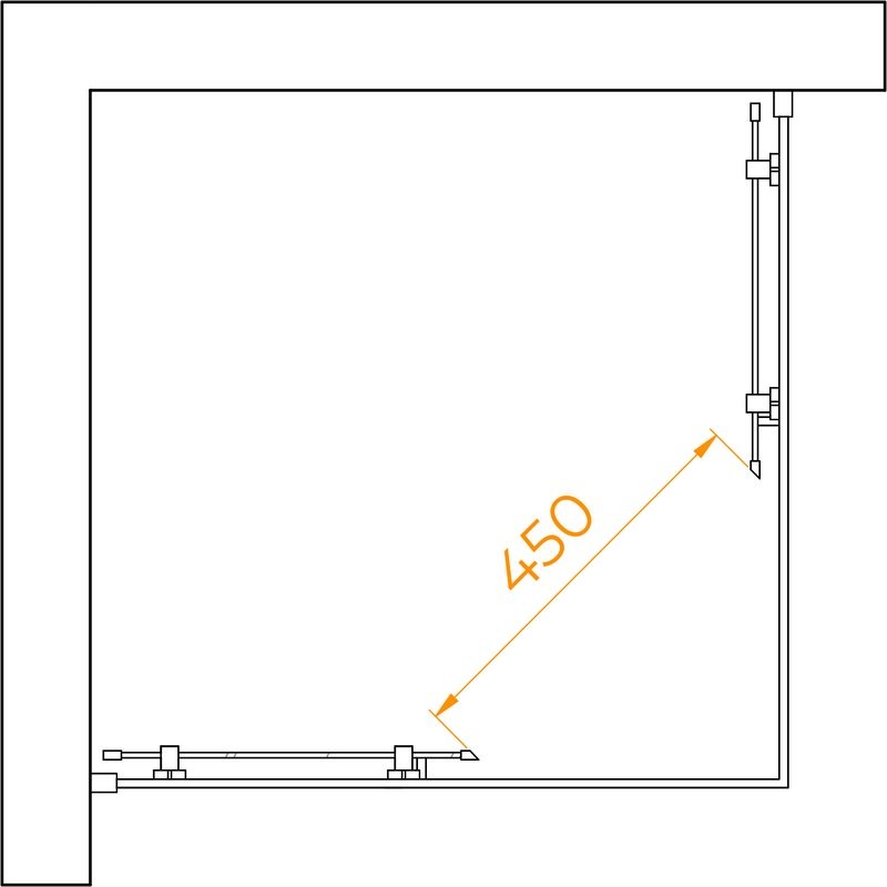 Душевой уголок RGW Passage PA-030 80x80 см, профиль хром, стекло матовое