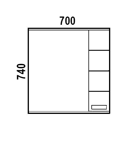 Зеркало Corozo Денвер 70