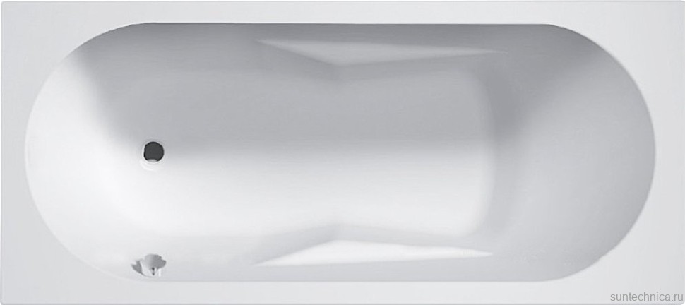 Акриловая ванна Riho Bathtubs Lazy L 170x75 см, левая, пристенная, eurowhite, на ножках