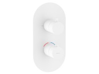 Термостатический смеситель встраиваемый Ravak Espirit ES 063.10WV.O2.RB07C С ВНУТРЕННЕЙ ЧАСТЬЮ, для ванны с душем, белый вельвет