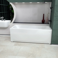 Акриловая ванна Radomir Патрисия 1-01-0-0-1-330 175x75 см, пристенная, белая, с каркасом