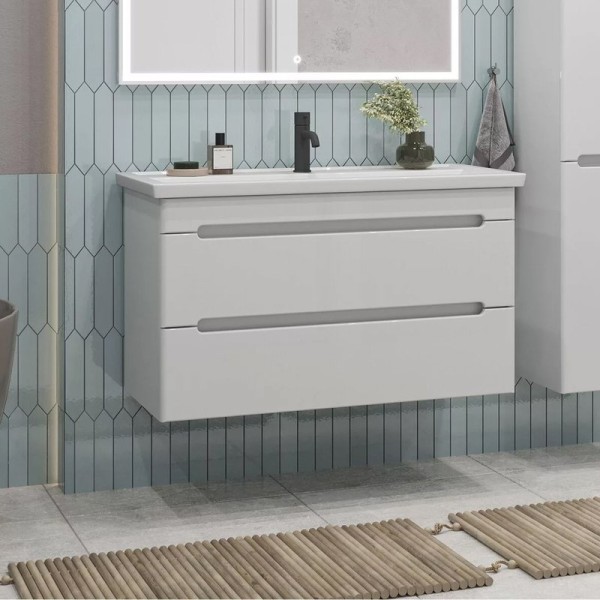 Тумба под раковину SanStar Адель 100 подвесная, белая