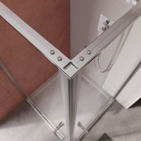 Душевой уголок Cezares Liner AH-2 R 120х90 см, профиль хром, стекло прозрачное