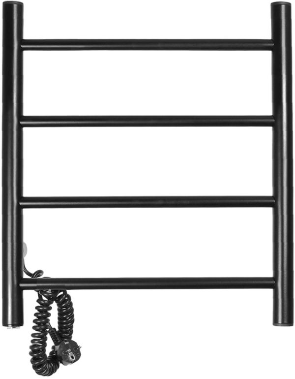 Полотенцесушитель электрический Domoterm Классик DMT 109-4 50x50, черный, L