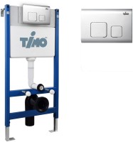 Комплект Инсталляция Timo TWC-01 + Кнопка Soli FP-002 цвет хром